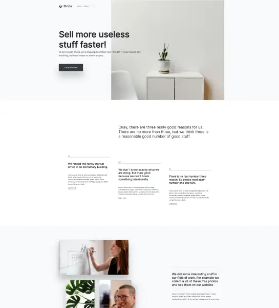 Stride - HTML Bootstrap 5 template preview